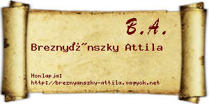 Breznyánszky Attila névjegykártya